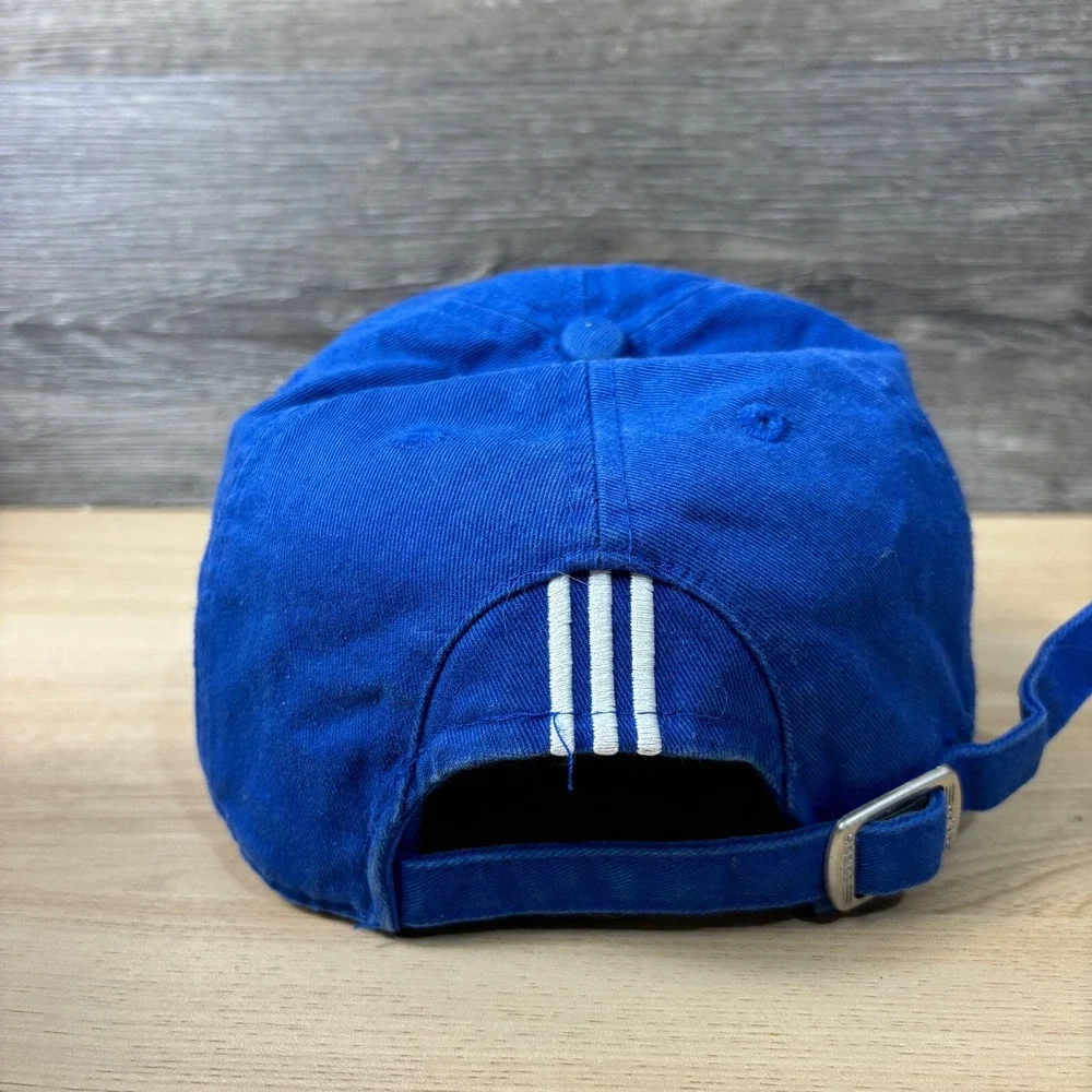 Kansas Jayhawks Hat Cap Strap Back‎ Blue Adidas Volleyball Adjustable